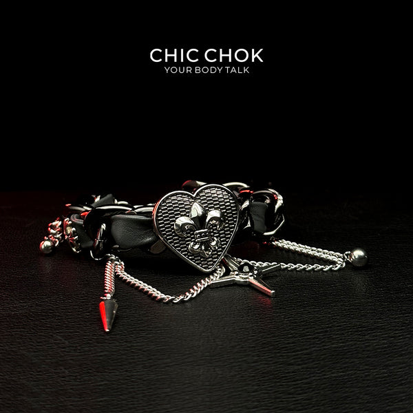 CHIC CHOK [Joker Heart] Bracelet,Gothic,Adjustable and Fashion Daily W