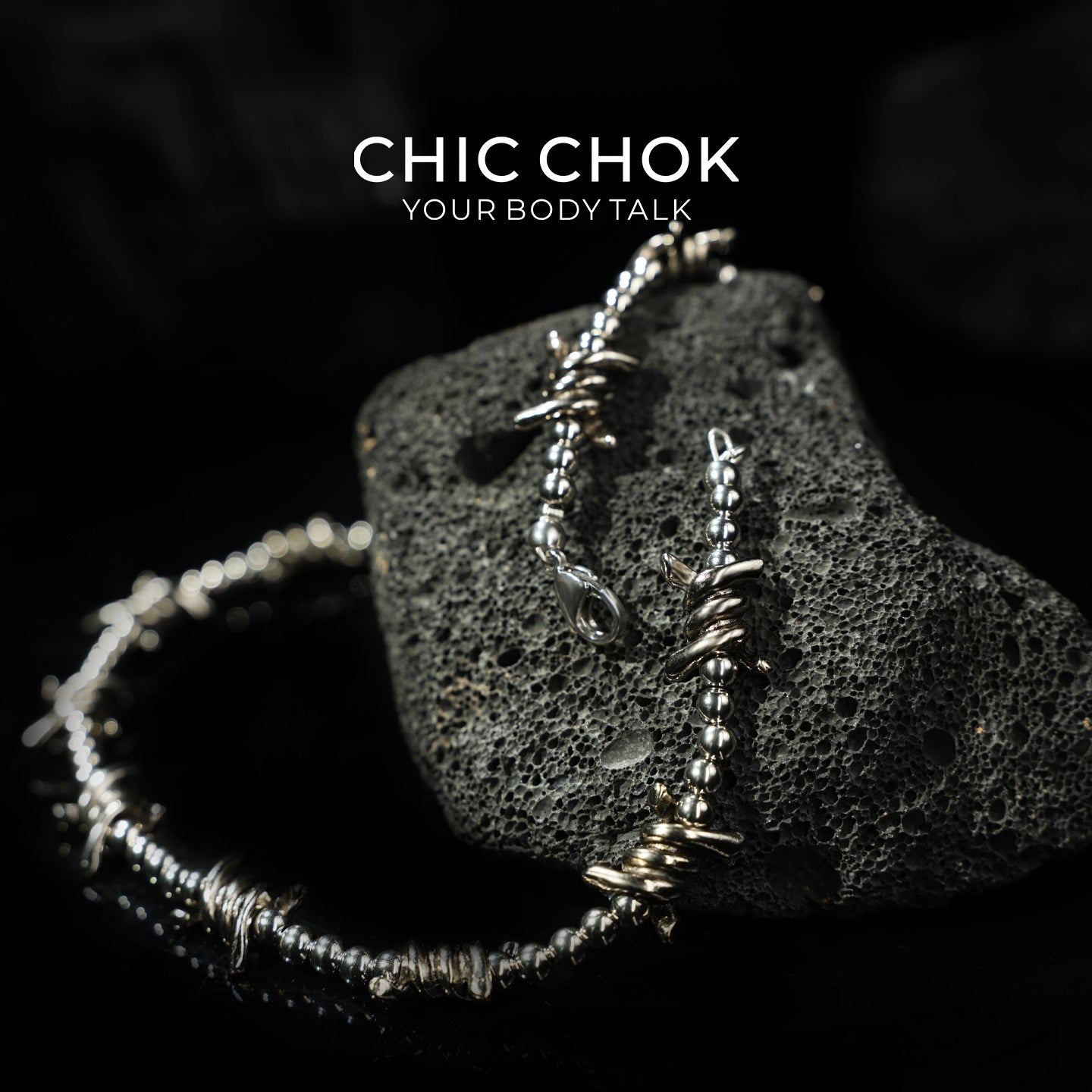 CHICCHOK [Steel Thorns] Heavy Metal Punk Necklace