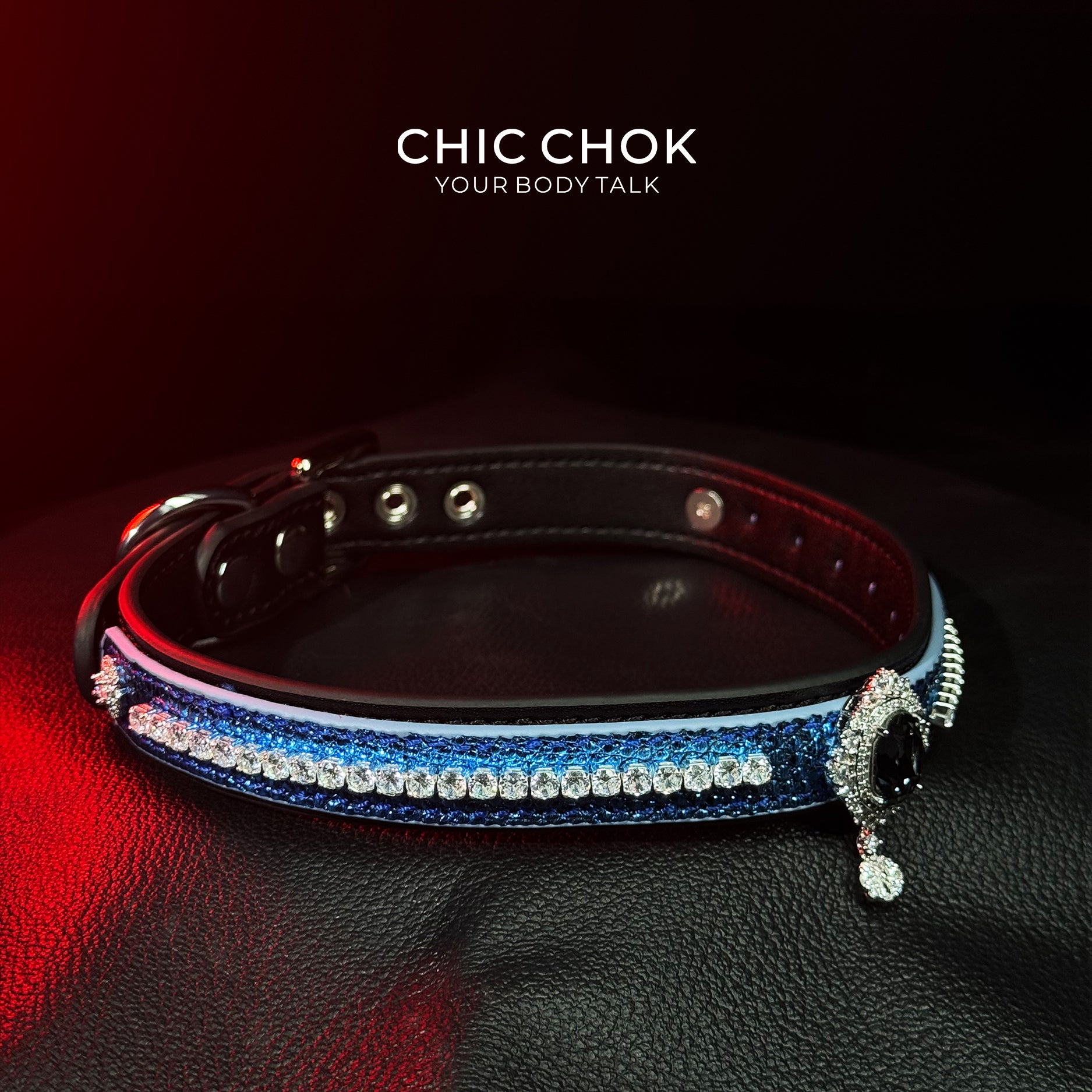 CHIC CHOK [Azure Wish] Atlantis Sapphire Neck Ring - Mystery and Luxury