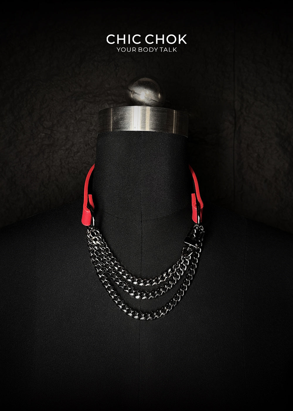 CHICCHOK [Breathless] Pulling Fashion and Fun Choker Red