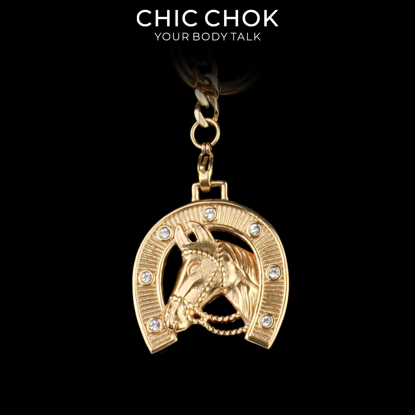 Kalung Y-Lariat Bintang Emas CHICCHOK | Rantai Kuba Baja Tahan Karat Berlapis Emas 18K | Perhiasan Coquette Liontin Hati Emas Hancur Bertekstur Antik