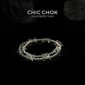 CHICCHOK [Steel Thorns] Heavy Metal Punk Necklace