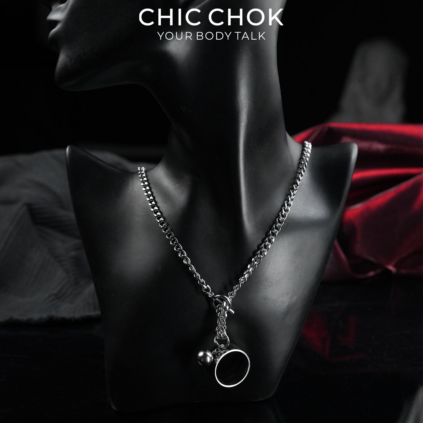 CHICCHOK Original Fingertip Shackle: Interactive Chain Ring - High-Quality Stainless Steel Darkwear Jewelry