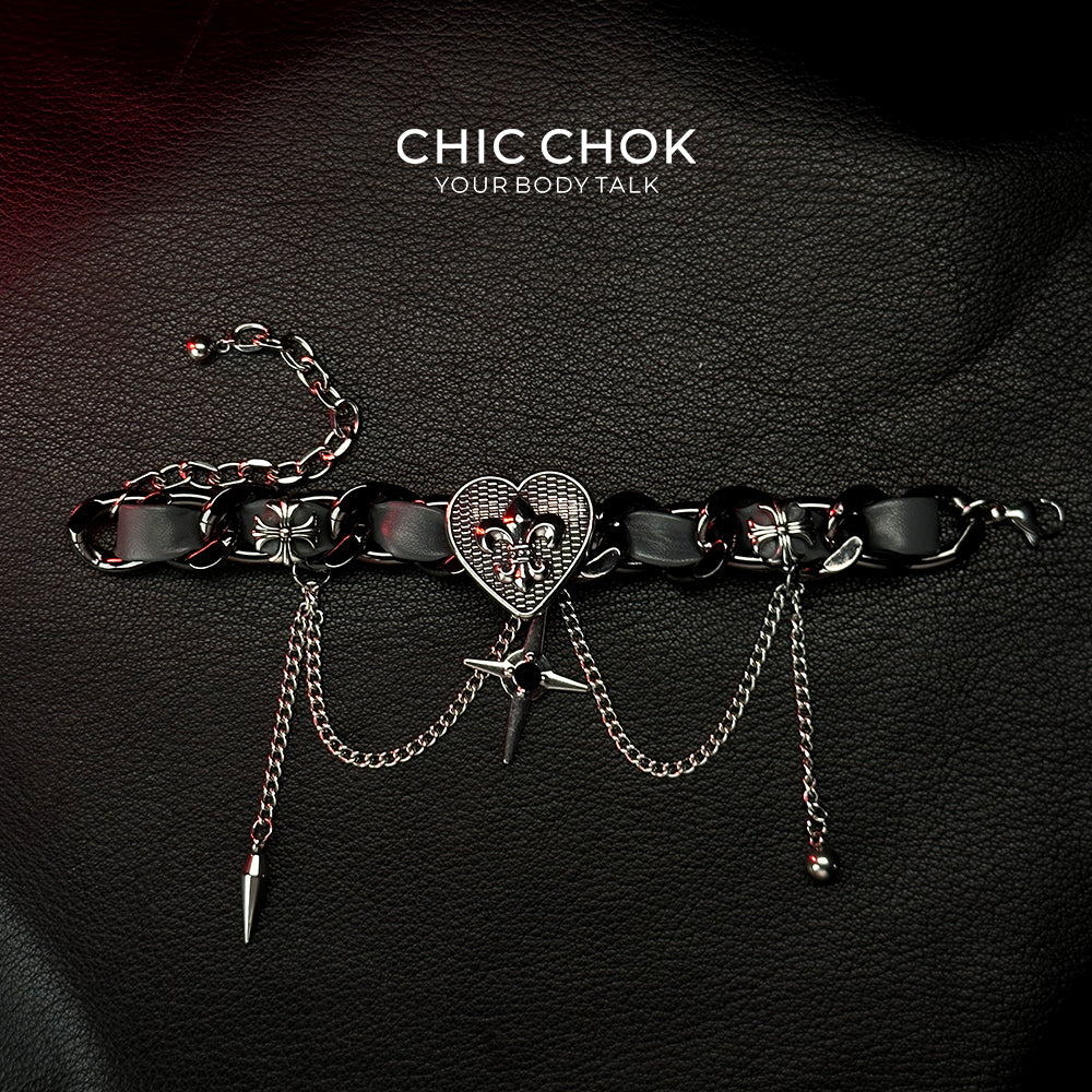 CHIC CHOK [Joker Heart] Bracelet,Gothic,Adjustable and Fashion Daily W