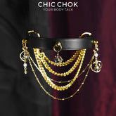 CHICCHOK Solar Orbit Tarot Leather Choker | Gothic Sun God Amethyst Pendant Collar | Luxury Steampunk Celestial Planetary Tassel Jewelry