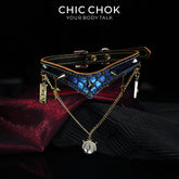 CHICCHOK Astral Sequence Zodiac Choker Collection | Custom Genuine Cowhide & Snakeskin Collar | 12 Astrology Tarot Heavy Metal Neckwear