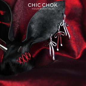 CHICCHOK Contract Bunny | Gothic Cross Leather Necklace | Punk Rock Bag Charm