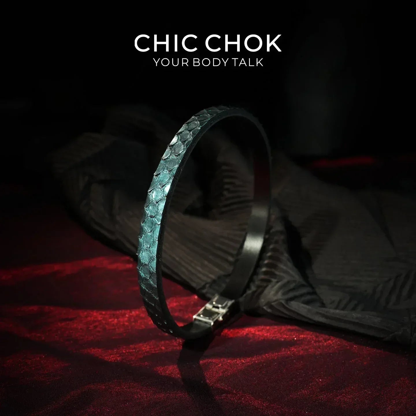 CHIC CHOK Mermaid Scale Teal Iridescent Scale Collar Necklace - CHICCHOK - 