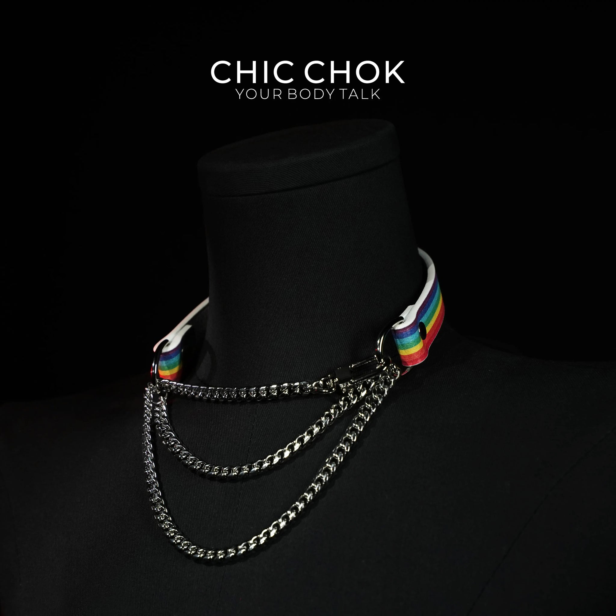 CHICCHOK [Breathless] Pulling Fashion and Fun Choker Rainbow