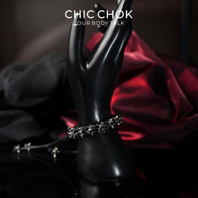 CHICCHOK Inverse Bone Restraint | Spine Bone Braided Bracelet | Gothic Bionic Wristband