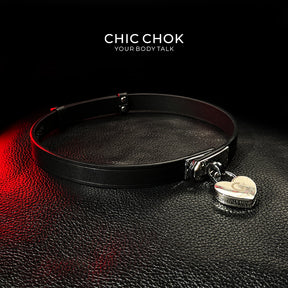 CHICCHOK [The Minimalism] - Classic Front Closure Customize Non-adjustable Fashion Choker(With a love lock)