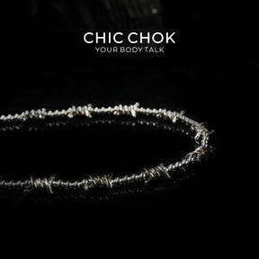 CHICCHOK [Steel Thorns] Heavy Metal Punk Necklace