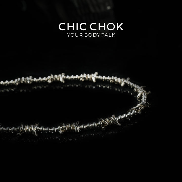 CHICCHOK [Steel Thorns] Heavy Metal Punk Necklace