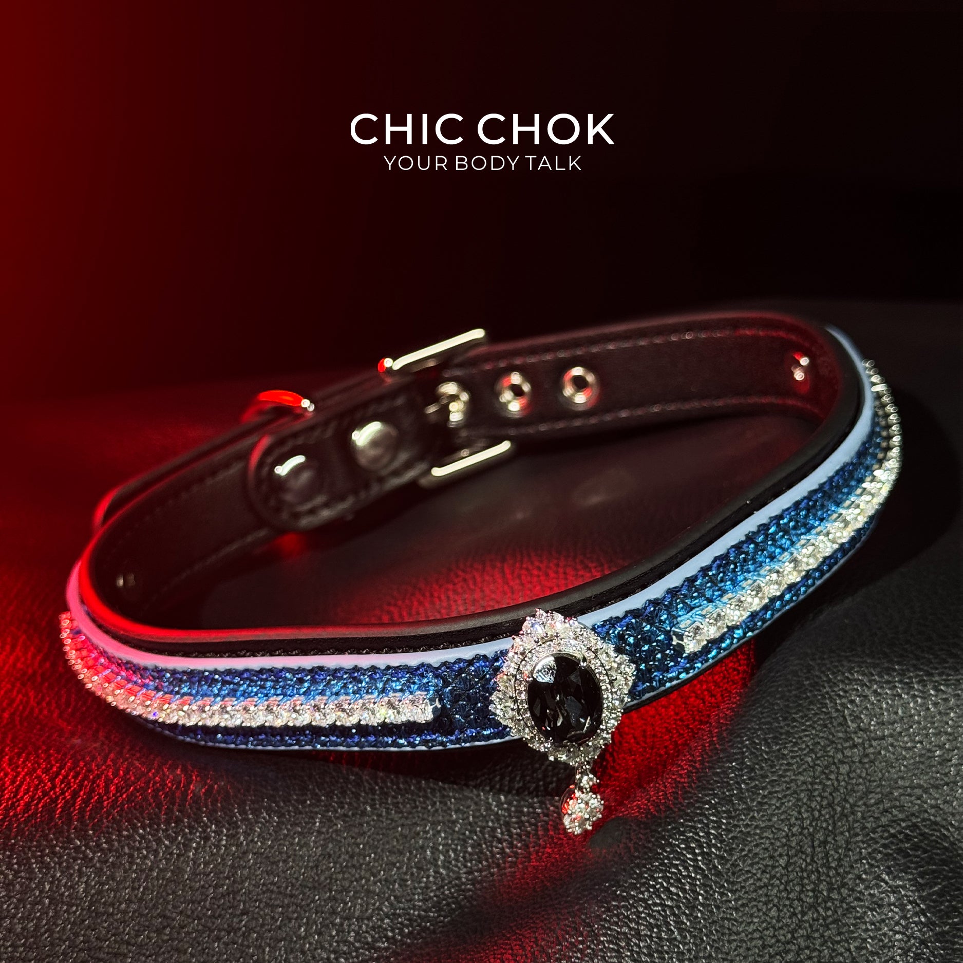 CHIC CHOK [Azure Wish] Atlantis Sapphire Neck Ring - Mystery and Luxury
