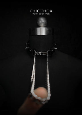 CHICCHOK [Spiked Breathless] Black Choker With Spikes Stylish Pulling Choker Necklace Spikes