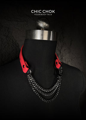 CHICCHOK [Breathless] Pulling Fashion and Fun Choker Red