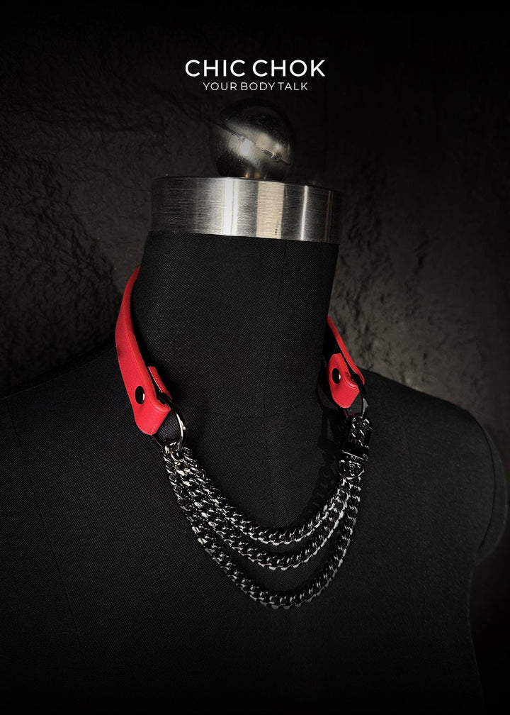 CHICCHOK [Breathless] Pulling Fashion and Fun Choker Red