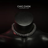 chicchok dragon theme collar, heavy metal, punk, wasteland style, handmade, muscle