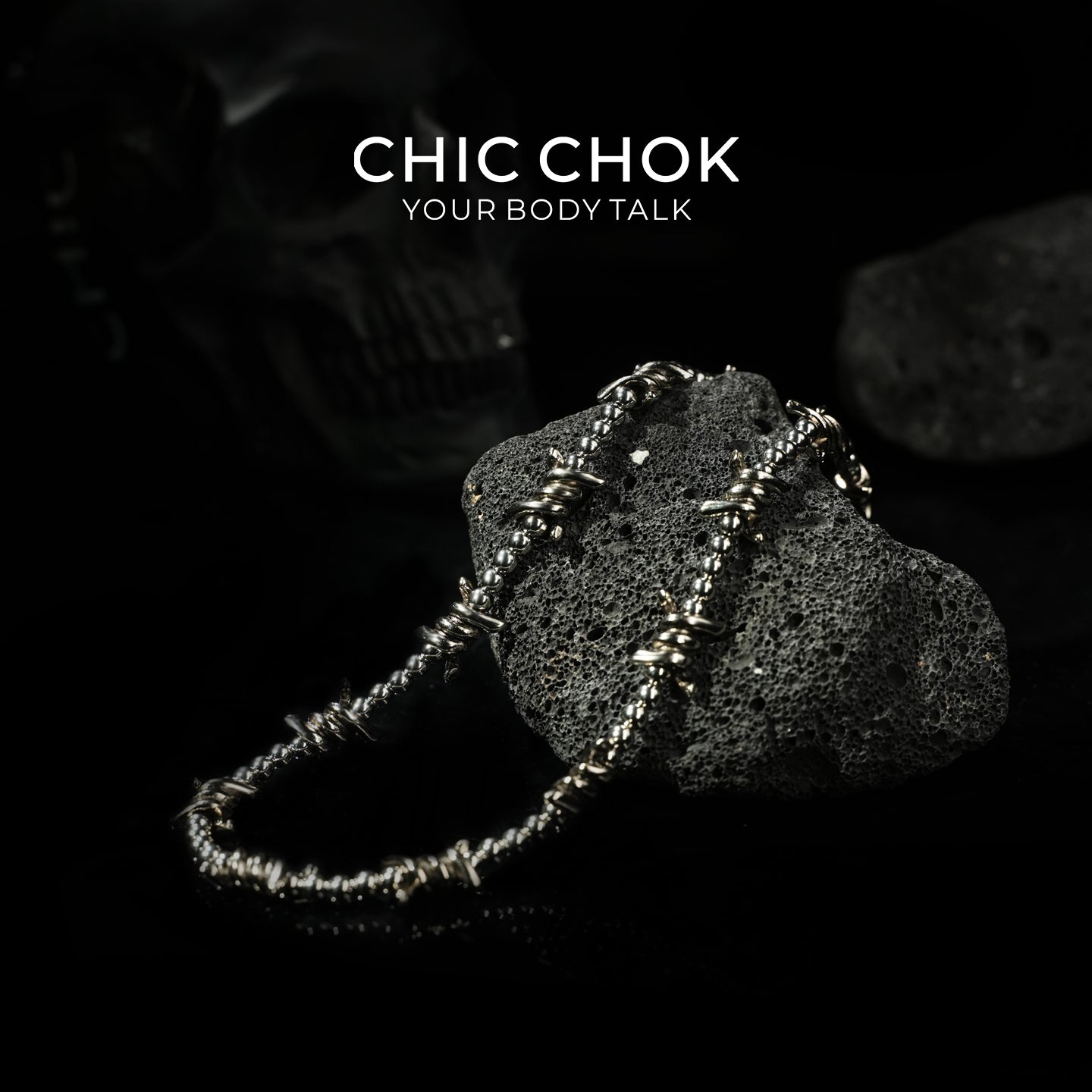 CHICCHOK [Steel Thorns] Heavy Metal Punk Necklace