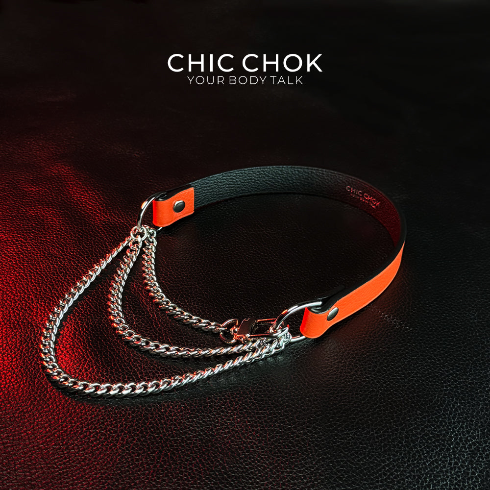 CHICCHOK [Breathless] Pulling Fashion and Fun Choker(Orange)