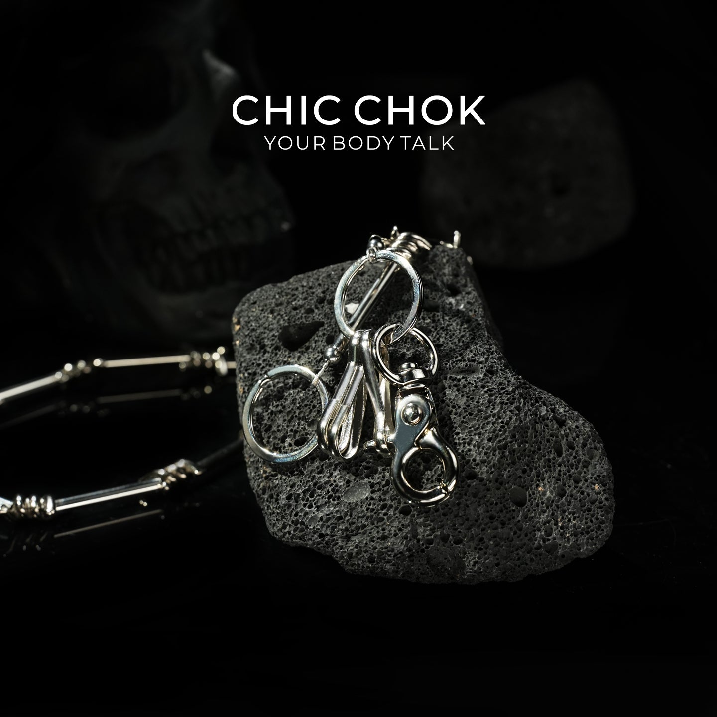 CHICCHOK [Steel Thorns] Heavy Metal Punk Pants Chain