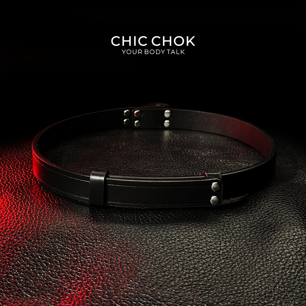 CHICCHOK [The Minimalism] - Classic Front Closure Customize Non-adjustable Fashion Choker(With a love lock)