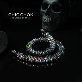 [CHICCHOK] Dragon Themed Choker - Bone Charm Elegance, A Fusion of Strength and Softness in a Choker Design Highlights(Dazzling Colors)