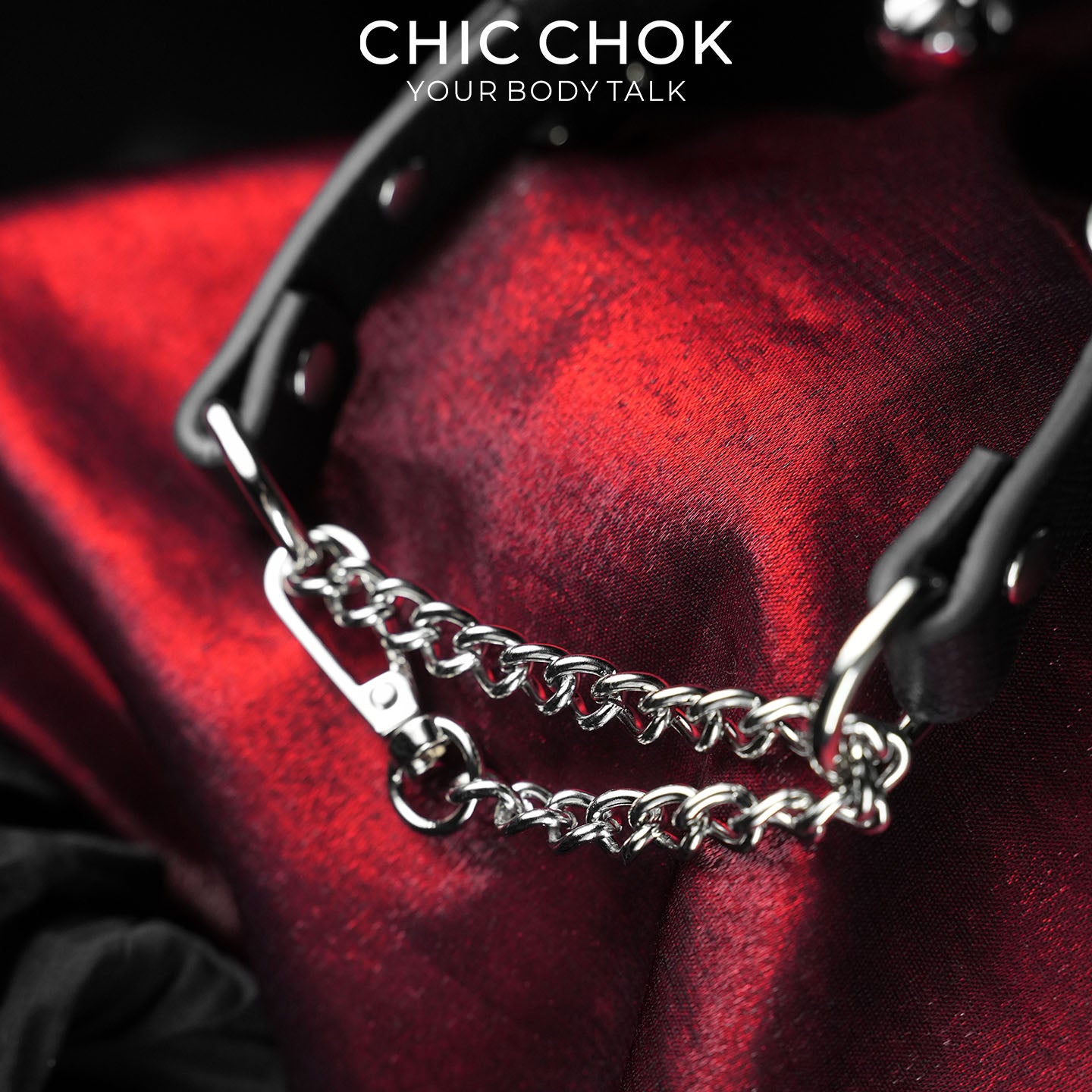 CHICCHOK Cold Silver Bell | Top-Grain Genuine Leather Bell Collar | Minimalist Dark Goth Choker