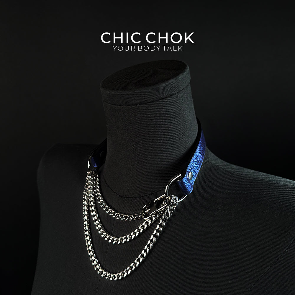 CHICCHOK [Breathless] Pulling Fashion and Fun Choker(Blue)