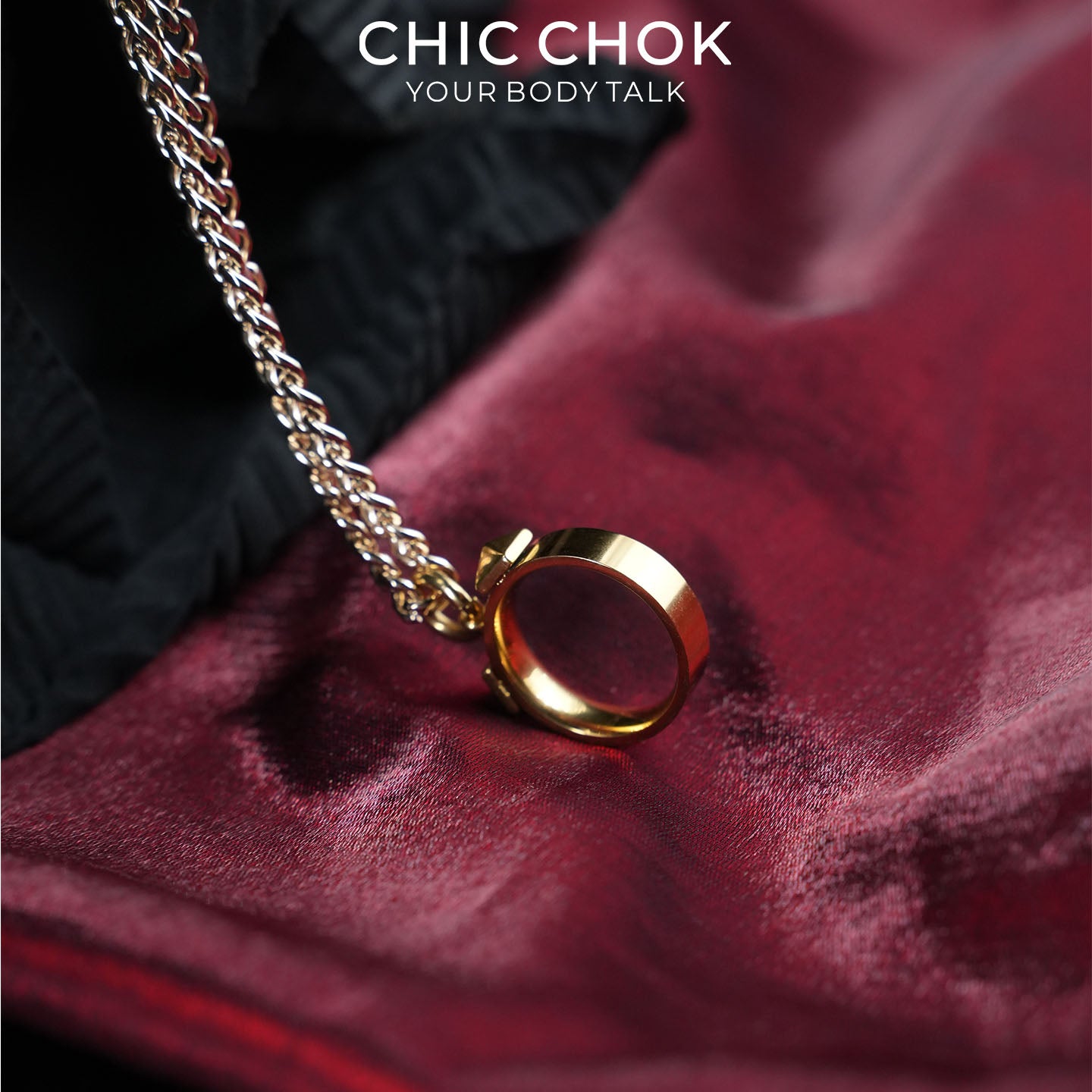 CHICCHOK Original Fingertip Shackle: Interactive Chain Ring - High-Quality Stainless Steel Darkwear Jewelry