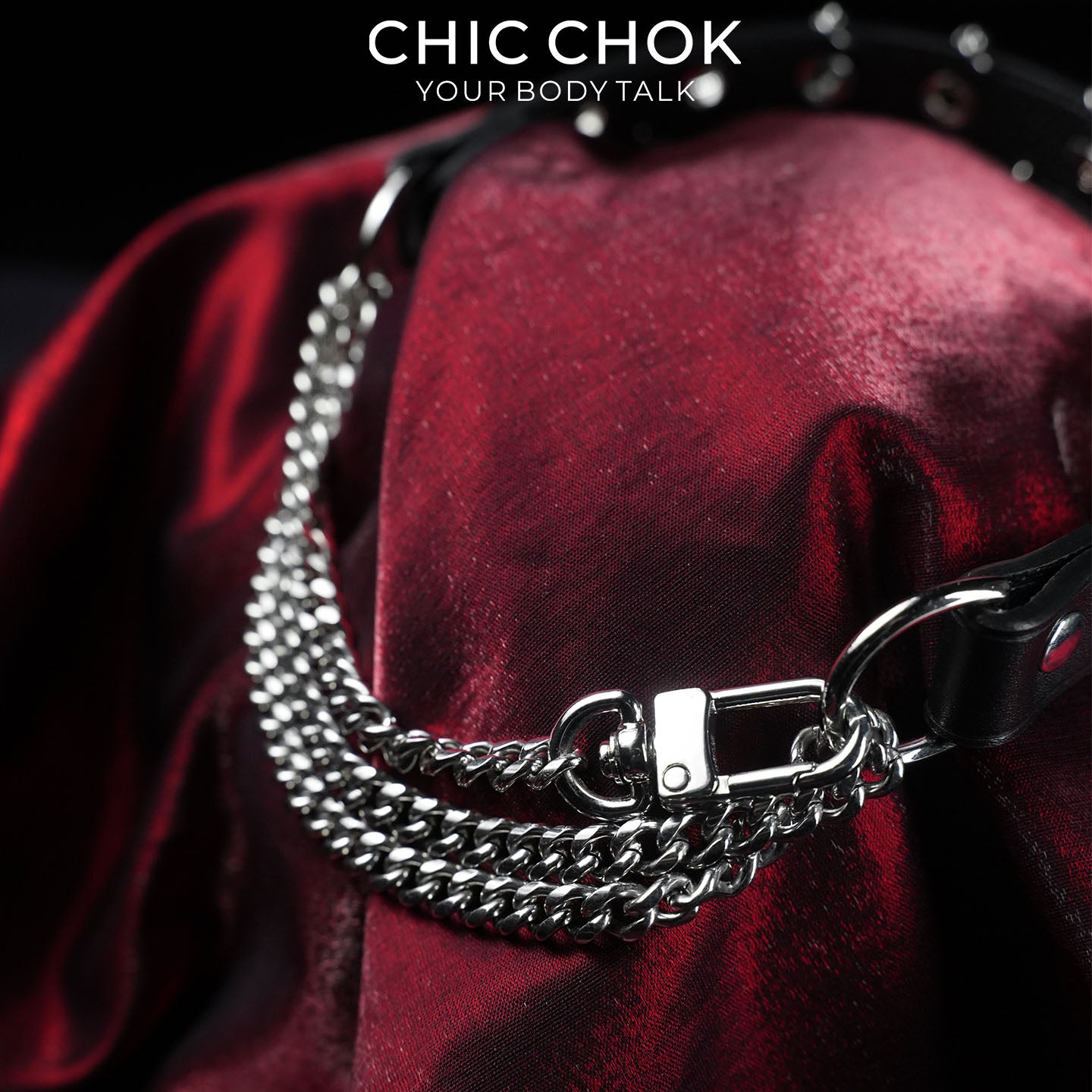 CHICCHOK Synapse Pulse | Choker Spike Cyberpunk | Collar Industrial Hitam Matte