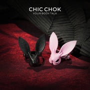CHICCHOK Cute Bunny Ring | First-Layer Leather Animal Ring | Kawaii Goth Accessory