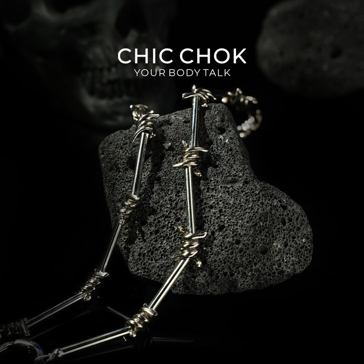 CHICCHOK [Steel Thorns] Heavy Metal Punk Pants Chain
