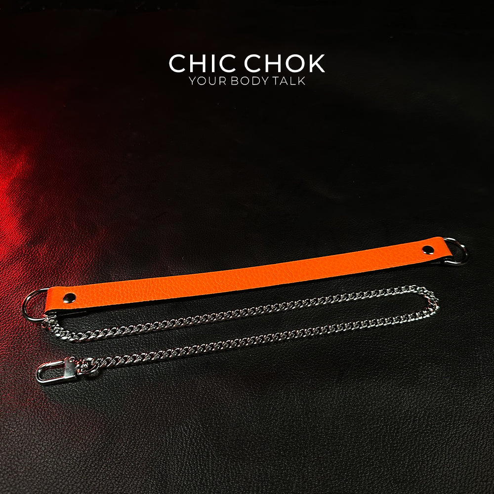 CHICCHOK [Breathless] Pulling Fashion and Fun Choker(Orange)