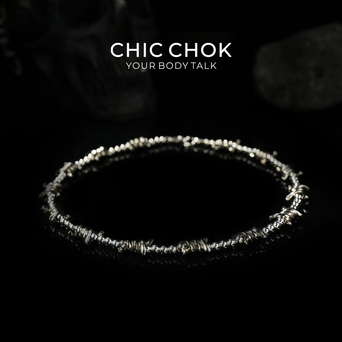 CHICCHOK [Steel Thorns] Heavy Metal Punk Necklace