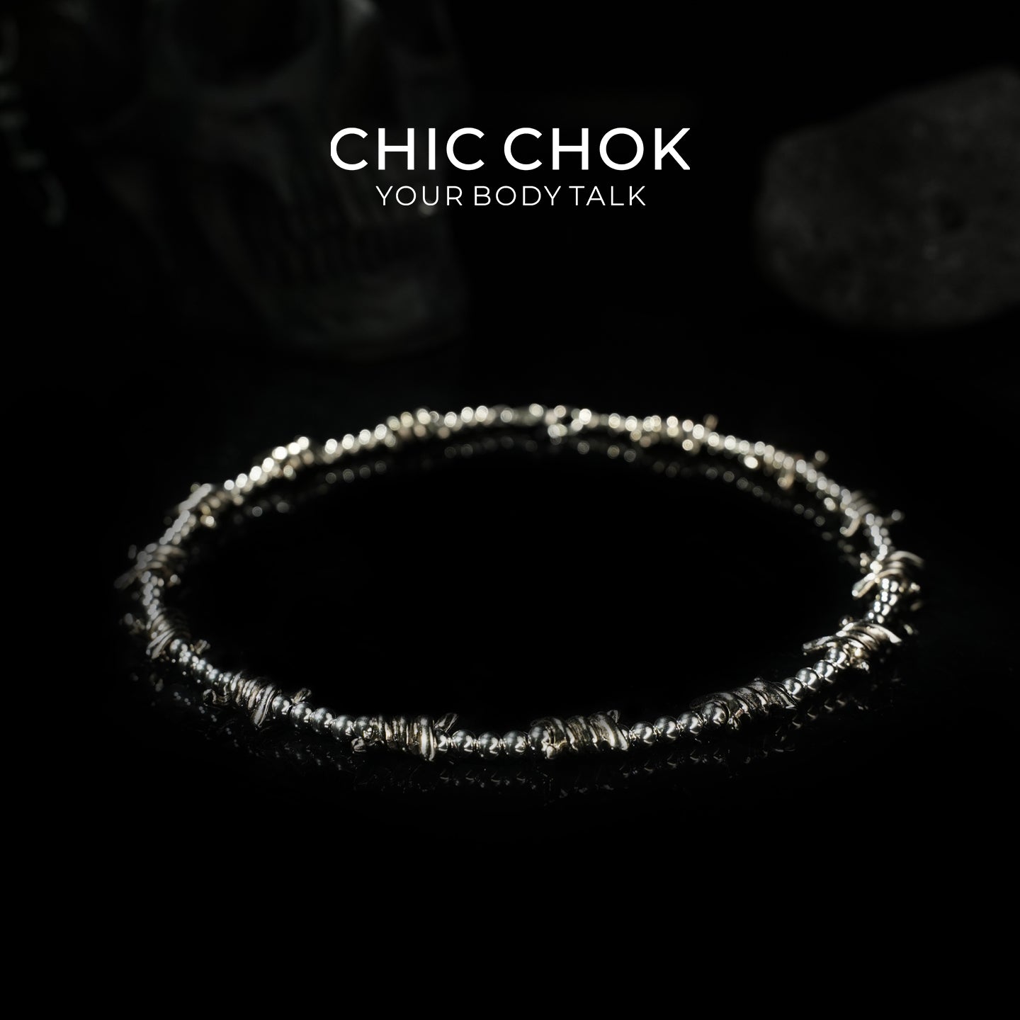 CHICCHOK [Steel Thorns] Heavy Metal Punk Necklace