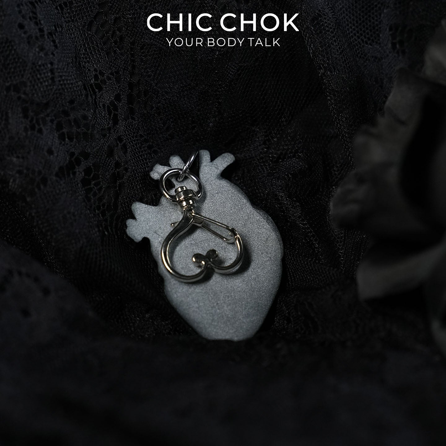 CHICCHOK Eye of the Heart Genuine Leather Necklace | Gothic Anatomical Heart Pendant | Surrealist Glass Eye Cyber Goth Jewelry