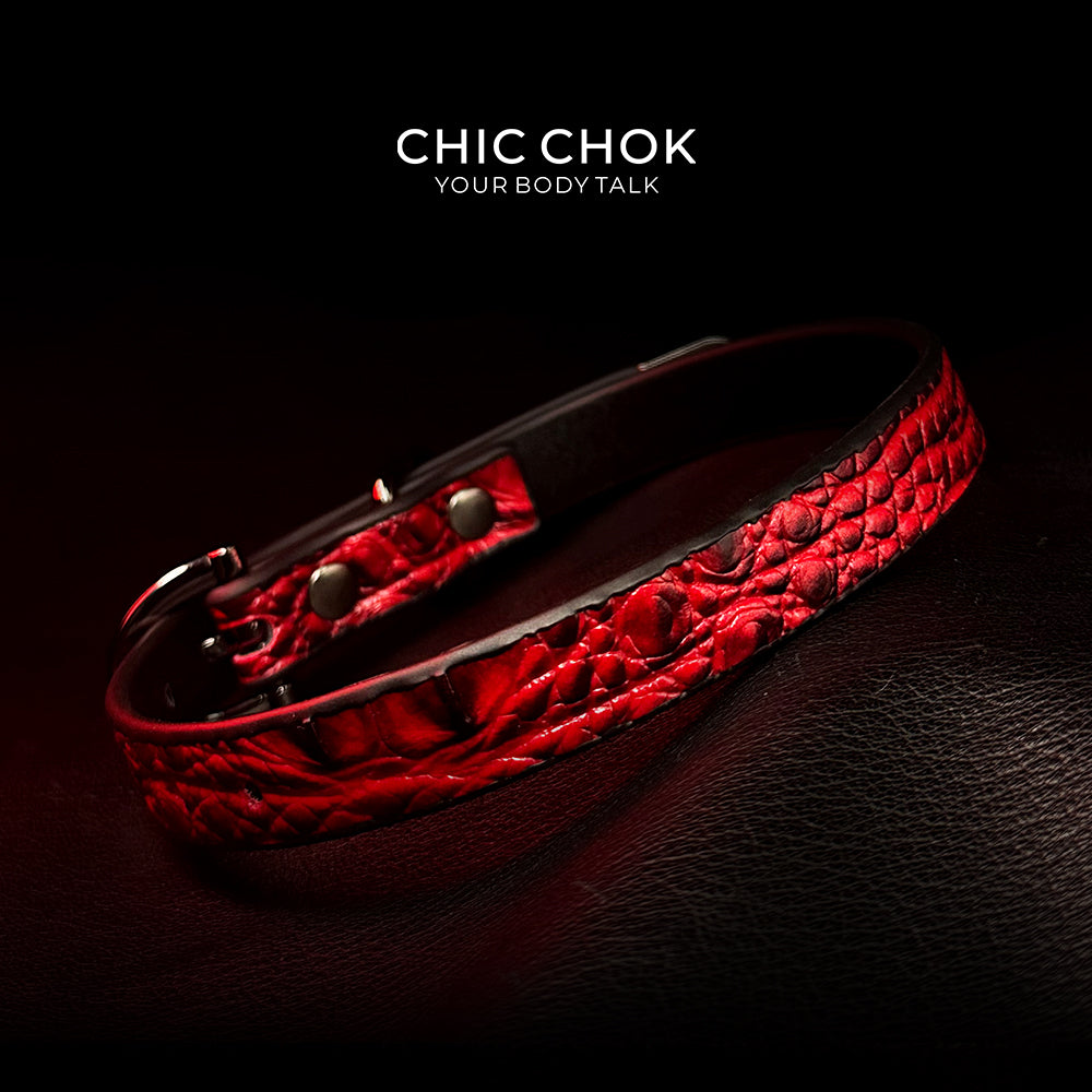 CHICCHOK [Flaming lilith]  Gothic style, punk style, fashionable leather choker