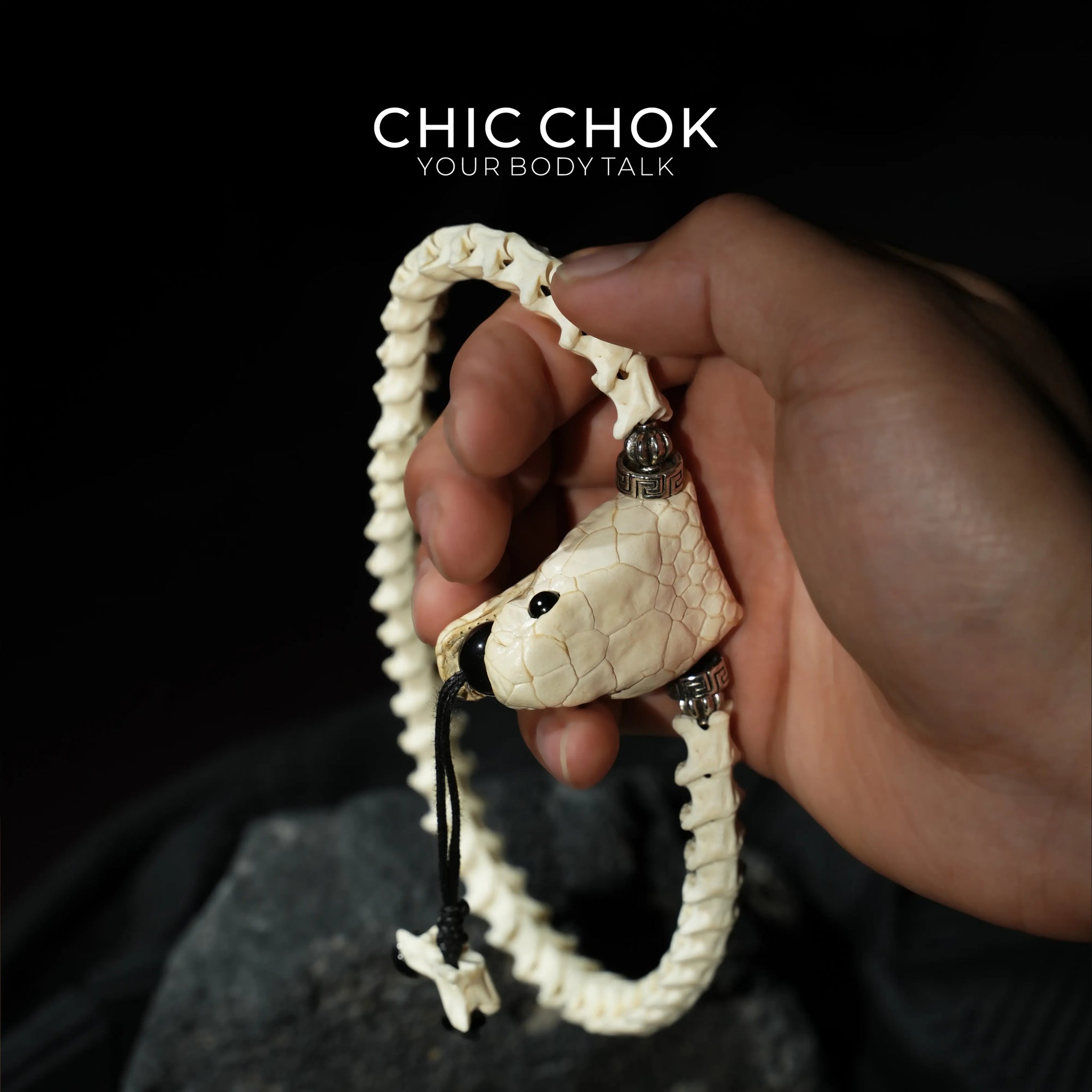 CHIC CHOK [Serpent Bone Pledge] Bracelet—A Wild Declaration of Dark Aesthetics