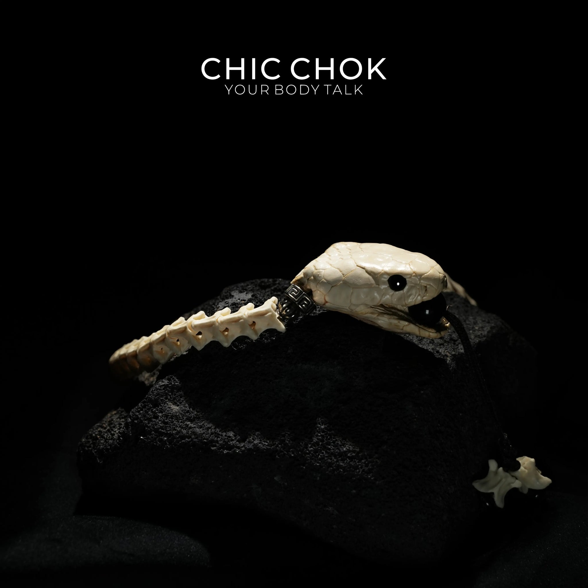 CHIC CHOK [Serpent Bone Pledge] Bracelet—A Wild Declaration of Dark Aesthetics