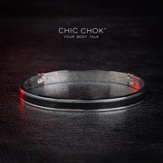 CHICCHOK [Abyss] - Stainless Steel Black Alligator Non-Adjustable Bracelet