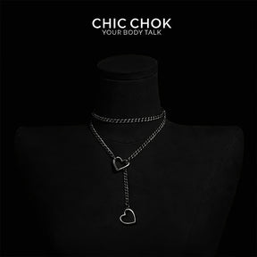 CHICCHOK [MeowChain] Heart O-ring Cuban chain necklace