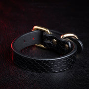 CHICCHOK [Conqueror] - Pulsera ajustable y elegante de pitón negra