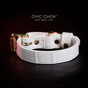 CHICCHOK [Daylight Chaser] - Crocodile Pattern Leather Bracelet