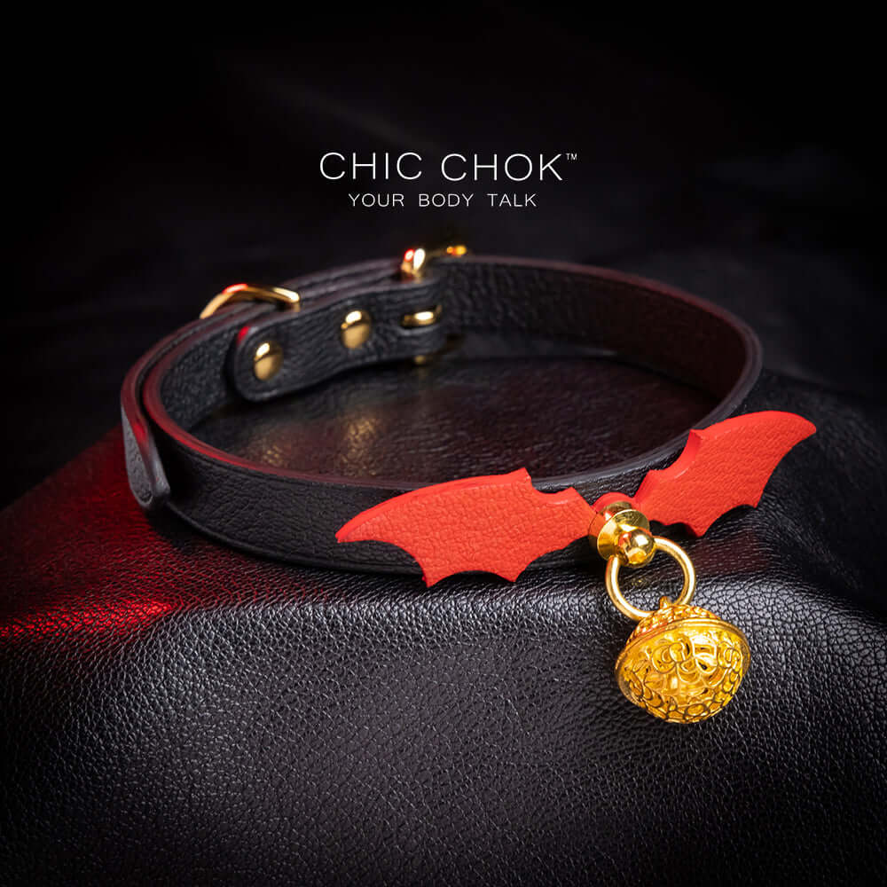 Goth, Lolita, Vampy maid kind of vibe, textured lamb hide yet friendly for skin touch. A must grabbed one for Halloween.