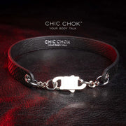 CHICCHOK [Night Watchman] - Black Python Fashion Front Lobster Clasp Daily Choker