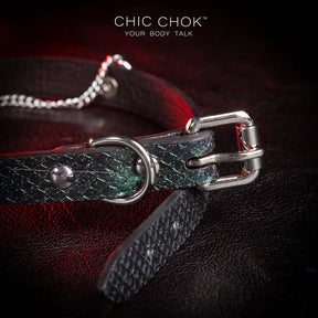 CHICCHOK [Nocturne-Collar] Leather necklace, Gothic style. Handmade, unique style