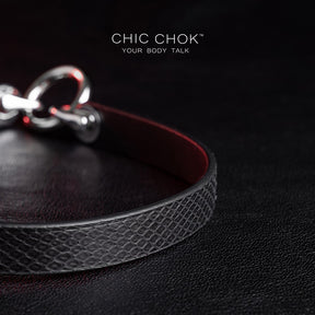 Ring design out of the circle series, predestined relationship, textured python skin given black color more detail and complexity.