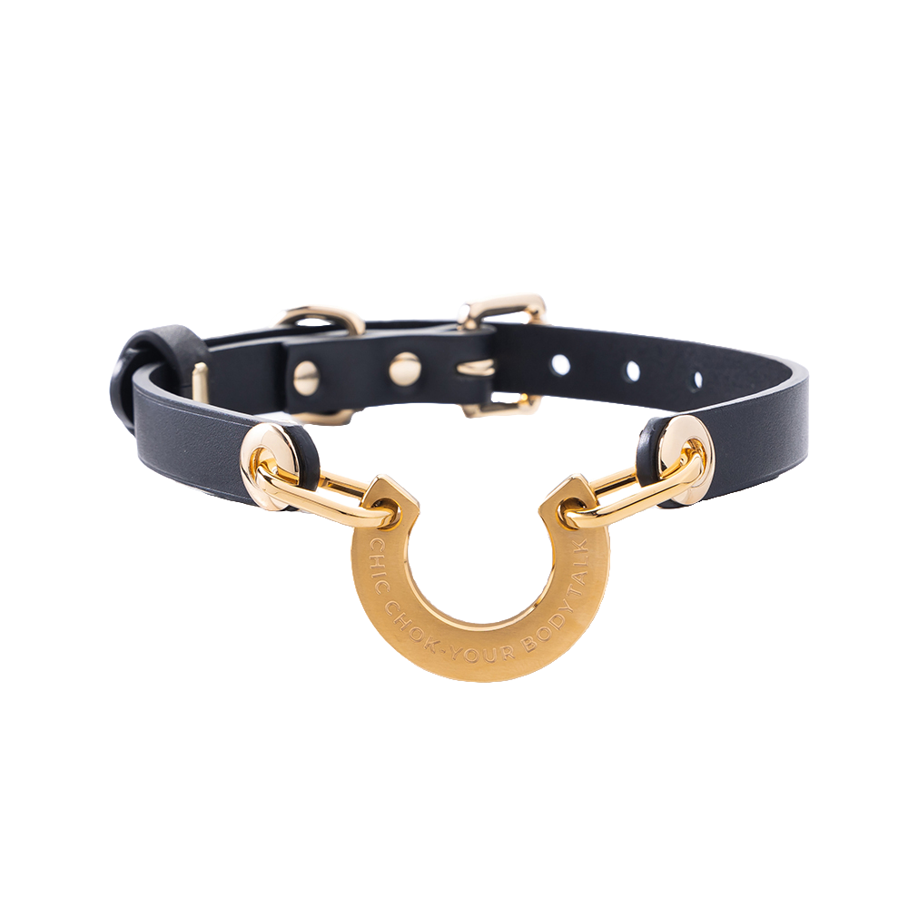 C-shaped necklace, personality and luck, high-quality leather