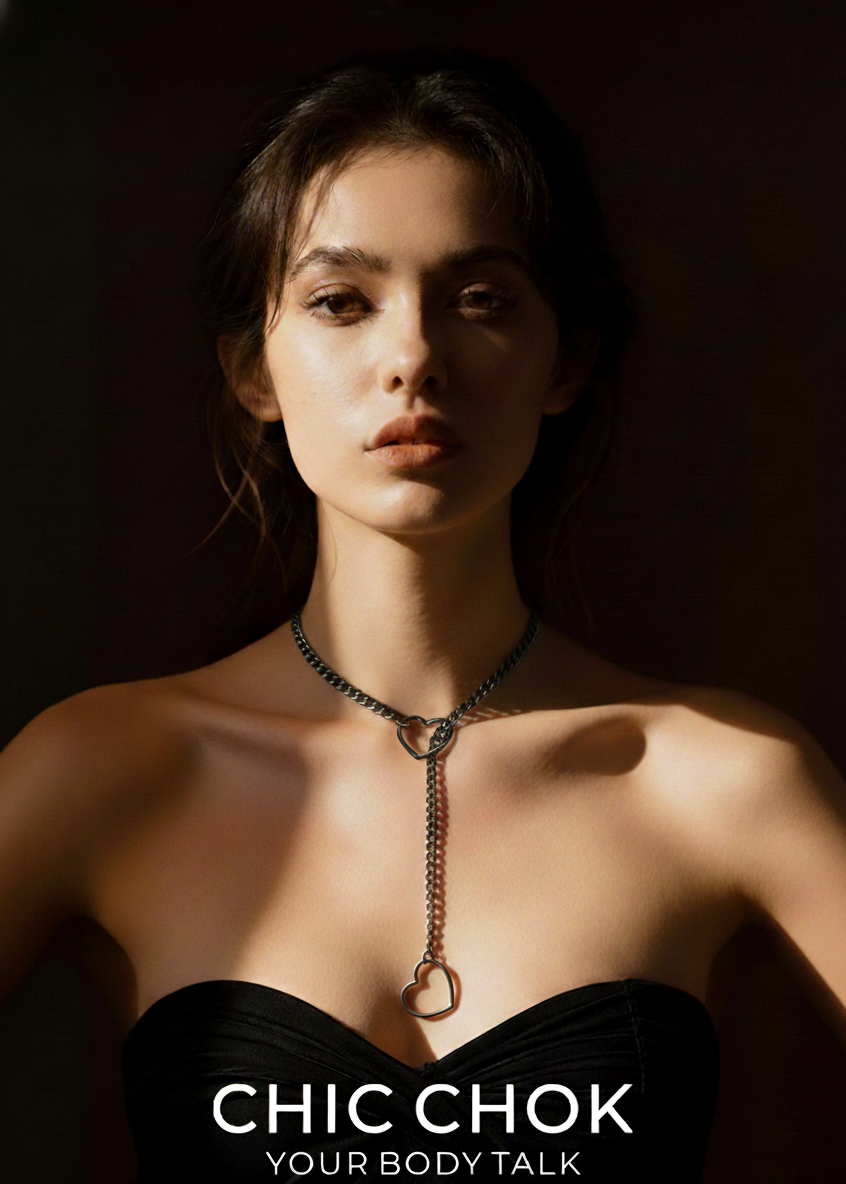 CHICCHOK [MeowChain] Heart O-ring Cuban chain necklace